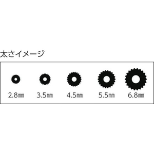 イノベックス 網押えゴム7m巻 太さ3.5mm グレイ FC462HX-8194817-イメージ2