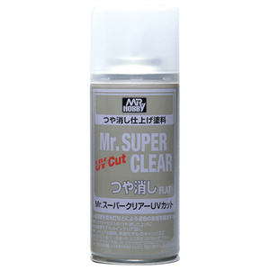 クレオス Mr．スーパークリアーUVカット(溶剤系スプレー) つや消し【B523】 B523ｽ-ﾊﾟ-ｸﾘｱ-UVｶﾂﾄﾂﾔｹｼ-イメージ1