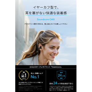 Anker イヤフォン　Soundcore C40i メタリックグレー A3331NZ1-イメージ2