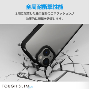 エレコム Xperia 10 VI用TOUGH SLIM LITE フレームカラー ストラップホールシート付 ブラック PM-X241TSLFCBK-イメージ3