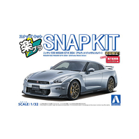 アオシマ 1/32 楽プラ スナップキット No．3-UM ニッサン R35 NISSAN GT-R 2024(アルティメイトメタルシルバー) Aﾗｸﾌﾟﾗ03UMR35GTRUMｼﾙﾊﾞ-