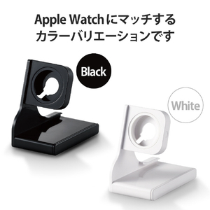 エレコム Apple Watch用スリムスタンド ブラック AW-DSCHPBK-イメージ7