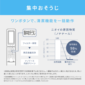 パナソニック 「工事代金別」 6畳向け 自動お掃除付き 冷暖房インバーターエアコン Eolia(エオリア) Xシリーズ Xシリーズ CS-X225D-W-S-イメージ15