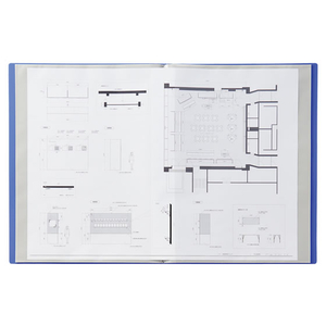 リヒトラブ リクエスト クリヤーブック〈サイドベンツ〉 A3 40ポケット 青 F372019-G3405-8-イメージ2