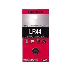 東芝 アルカリボタン電池1個入パック LR44EC-イメージ1