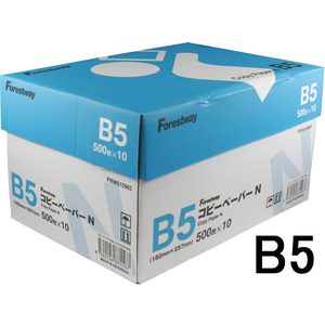 Forestway コピーペーパーN B5 500枚×10冊 1箱(10冊) F809554-FRW615965-イメージ1