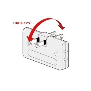 サンワサプライ 平トリプルタップ（2P・3個口） ホワイト TAP-AC5N-イメージ2