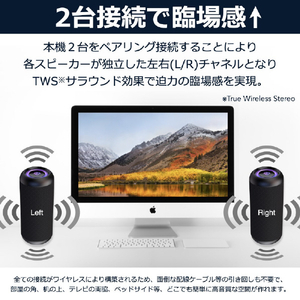 フォーティーズ ワイヤレススピーカー 40s CW1L FSBTS102CW1L-イメージ9