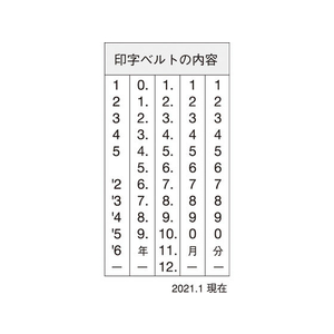 シヤチハタ エルゴグリップ 欧文日付 明朝体 4号 F802903-NFD-4M-イメージ2