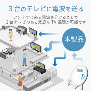 DXアンテナ 3分配器 スリム形 ホワイト 3DLTS(B)-イメージ4