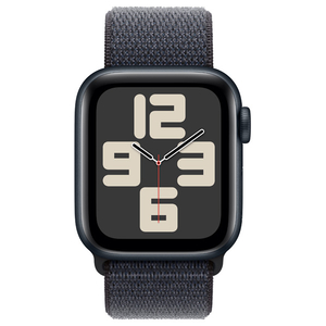 Apple Apple Watch SE(GPS + Cellularモデル)- 40mm ミッドナイトアルミニウムケースとインクスポーツループ MXGA3J/A-イメージ2