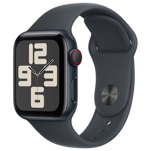 Apple Apple Watch SE(GPS + Cellularモデル)- 40mm ミッドナイトアルミニウムケースとミッドナイトスポーツバンド - M/L MXGD3J/A-イメージ1