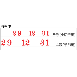 シヤチハタ エルゴグリップ 欧文トビ日付 明朝体 4号 F802906-NFB-4TM-イメージ3