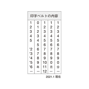 シヤチハタ エルゴグリップ 欧文トビ日付 明朝体 5号 F802907-NFB-5KM-イメージ2