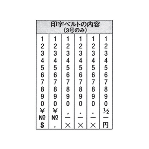 シヤチハタ エルゴグリップ 欧文6連 明朝体 3号 F802908-CF-63M-イメージ2