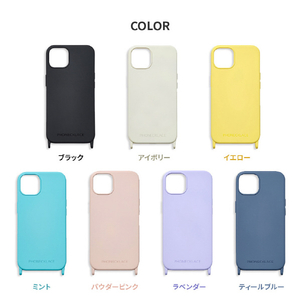 PHONECKLACE iPhone 15用ストラップホール付きシリコンケース ブラック PN25567I15-イメージ10