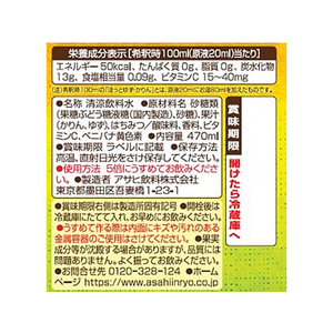 アサヒ飲料 ほっとゆず・かりん(希釈用)470mL FC519SK-イメージ2