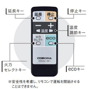 コロナ 木造9畳 コンクリート12畳まで 石油ファンヒーター SRタイプ パールホワイト FH-SR3323Y(W)-イメージ7