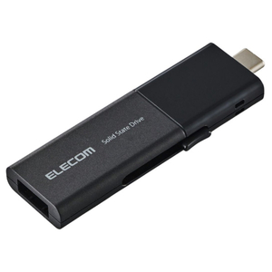 エレコム USB Type-C(TM)/USB-Aコネクター対応外付けポータブルSSD(500GB) ブラック ESD-EWB0500GBKR-イメージ1