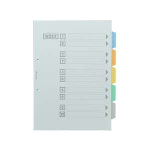 Forestway カラーインデックスカード A4タテ 5山 2穴 100組 1箱(10パック) F833732-FRW788184-イメージ2