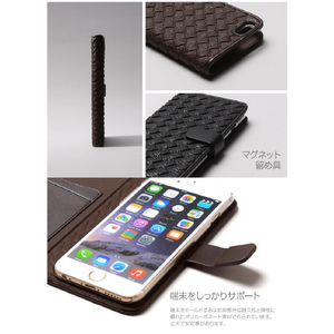 ZENUS iPhone 6s Plus/6 Plus用ケース Mesh Diary ダークブラウン Z9580I6SP-イメージ7