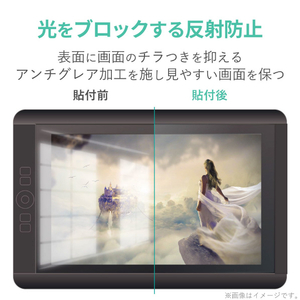 エレコム Wacom Cintiq 13HD用フィルム/ペーパーライク/反射防止/ケント紙タイプ TB-WC13FLAPLL-イメージ7