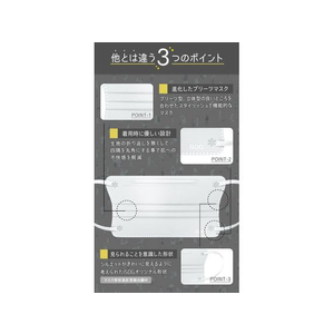 医食同源 立体型プリーツマスク ゆったりフィット ホワイト 7枚入 FC283NY-イメージ6