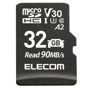 エレコム ドライブレコーダー用 microSDHCメモリーカード(32GB) ブラック MF-DRMR032GU13-イメージ1