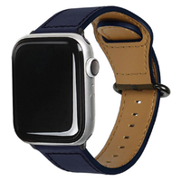 EGARDEN Apple Watch 49/46/45/44/42mm用バンド GENUINE LEATHER STRAP ネイビー EGD20587AW