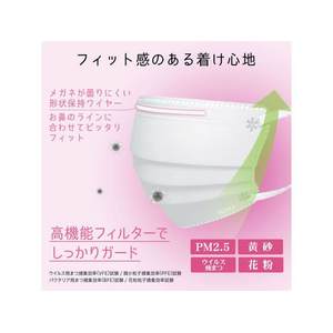 医食同源 立体型プリーツマスク ぴったりフィット ホワイト 40枚入 FC289NY-イメージ8