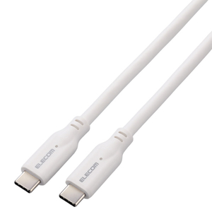 エレコム USB 10Gbpsケーブル(USB Type-C - USB Type-C/100W対応)0．5m ホワイト MPA-CC1G05WH-イメージ1