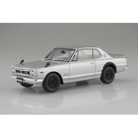 アオシマ 1/24 KPGC10 スカイラインHT 2000GT-R 1970 シルバー スナップカー No.1-SI 01SIｽｶｲﾗｲﾝHT2000GTRｼﾙﾊﾞ-