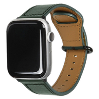 EGARDEN Apple Watch 49/46/45/44/42mm用バンド GENUINE LEATHER STRAP ディープグリーン EGD20589AW