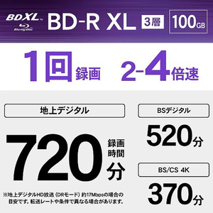 Verbatim 録画用BD-R XL 100GB 2～4倍速 インクジェットプリンター対応 1枚入り M-DISC VBR520YMDP1V1-イメージ9