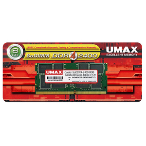 UMAX ノートパソコン用メモリー(8GB) SO-DIMM DDR4 2400 8GB JEDEC UM-SODDR4S-2400-8G-イメージ1