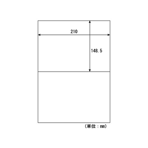 ヒサゴ エコノミーラベル A4 2面 100枚 F849430-ELM002-イメージ2