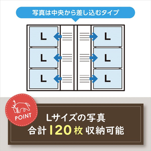 ハクバ ポケットアルバム STOFF(ストフ) Lサイズ 120枚収納 Chululu(チュルル) レイクブルー ACHL-STFL120LB-イメージ3