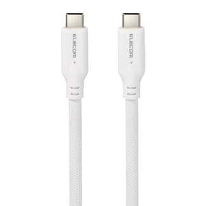 エレコム USB 10Gbpsケーブル(USB Type-C - USB Type-C/100W/シリコンメッシュ)0．5m ホワイト MPA-CC1GSM05WH-イメージ8