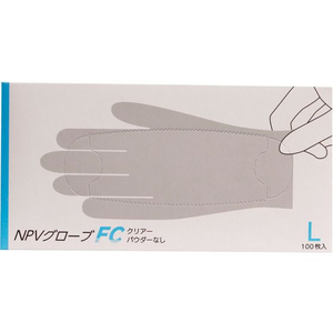 ファーストレイト NPVグローブ FC クリア Lサイズ 100枚 FC585PU-FR-6693-イメージ1