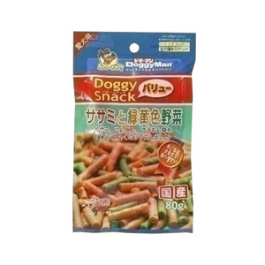 ドギーマンハヤシ ドギースナック バリュー ササミと緑黄色野菜 80g HYDSﾊﾞﾘﾕ-ｻｻﾐﾄﾔｻｲ80G-イメージ1