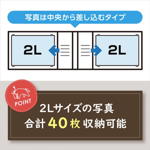 ハクバ ポケットアルバム STOFF(ストフ) 2L(カビネ)サイズ 40枚収納 Chululu(チュルル) フォレストグリーン ACHL-STF2L40FG-イメージ3