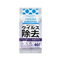 ネピア ネピアwetomo除菌ウエットティシュ アルコール ウイルス除去46枚 FC553SJ