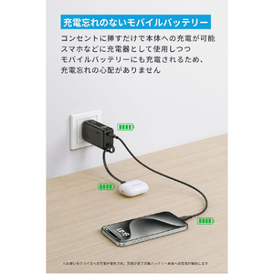 Anker モバイルバッテリー Anker Power Bank (30W, Fusion, Built-In USB-C ケーブル) ホワイト A1636N21-イメージ7