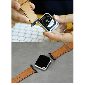 EGARDEN Apple Watch 42/41/40/38mm用バンド GENUINE LEATHER STRAP オレンジ EGD20602AW-イメージ19