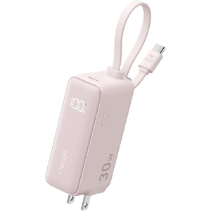 Anker モバイルバッテリー Anker Power Bank (30W, Fusion, Built-In USB-C ケーブル) ピンク A1636N51-イメージ1