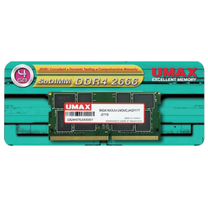 UMAX ノートパソコン用メモリー(4GB) SO-DIMM DDR4 2666 4GB JEDEC UM-SODDR4S-2666-4G-イメージ1