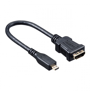 サンワサプライ HDMI変換アダプタ(マイクロHDMI) 0．1m ブラック AD-HD20MCK-イメージ2