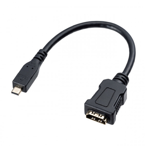 サンワサプライ HDMI変換アダプタ(マイクロHDMI) 0．1m ブラック AD-HD20MCK-イメージ5