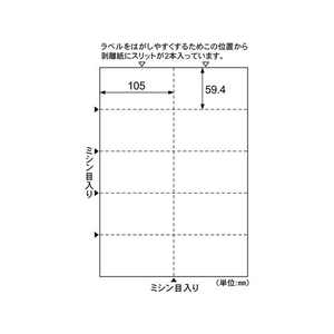 ヒサゴ A4台紙ごとミシン目切り離しラベル10面20枚 FCV3032-OP3207N-イメージ2