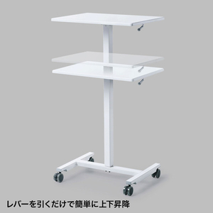 サンワサプライ パーソナルガス昇降デスク ERD-GAP1W-イメージ3